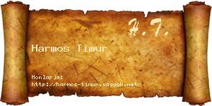 Harmos Timur névjegykártya